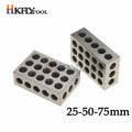 2pcs/set 25-50-75mm Hardened Steel Blocks 0.005" Precision Matched Machinist 123 Milling Tool 23 Holes 1-2-3" block gauge