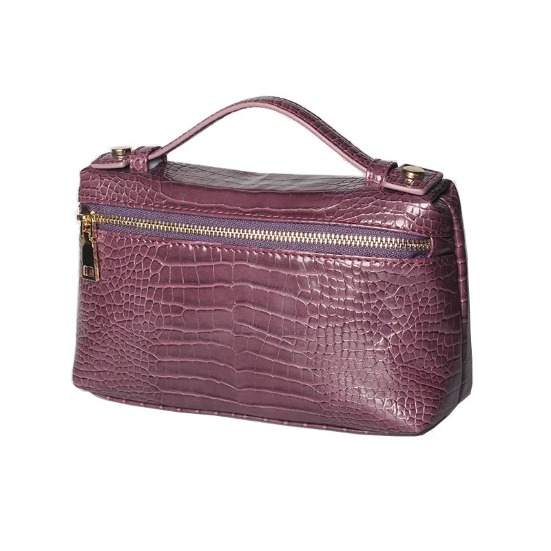 XMESSUN Crocodile Pattern Makeup Bags for Women 2026 Trendy Bag Clutch Bag Luxury High Quality Handbag Designer Handbag Purse
