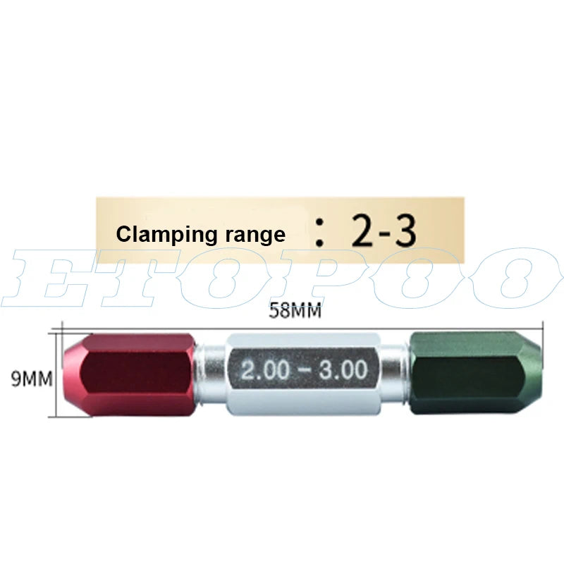 1pcs 0.1-0.49mm 0.5-5.99mm 6-9.99mm 20.0mm Cylindrical Pin Gauge Smooth Plug Gauge Hole Gauge Handle Step Pin Gage Holder Tools