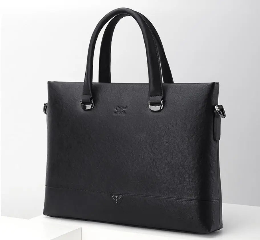 China Brand Septwolves Youth Men quality Handbag Geniune Leather Briefcase Man Business Casual Clutch Bag Soft Leather valise