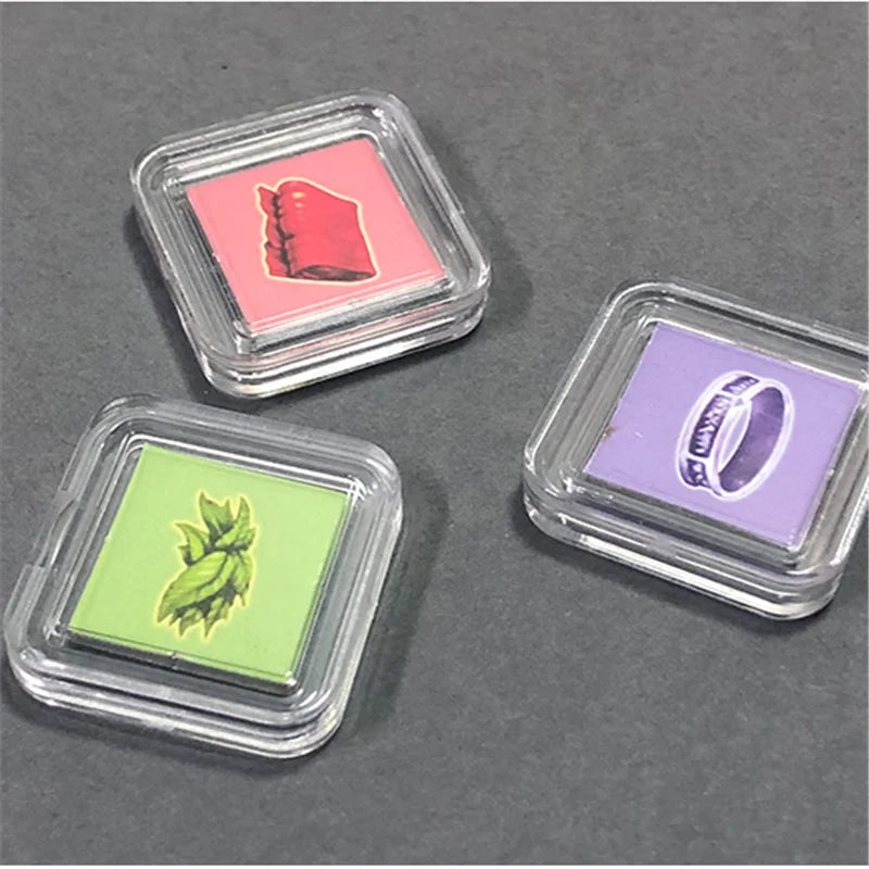 10Pieces High Quality Plastic Containers Square Case For Token Game Chips Holder Protector Boxes