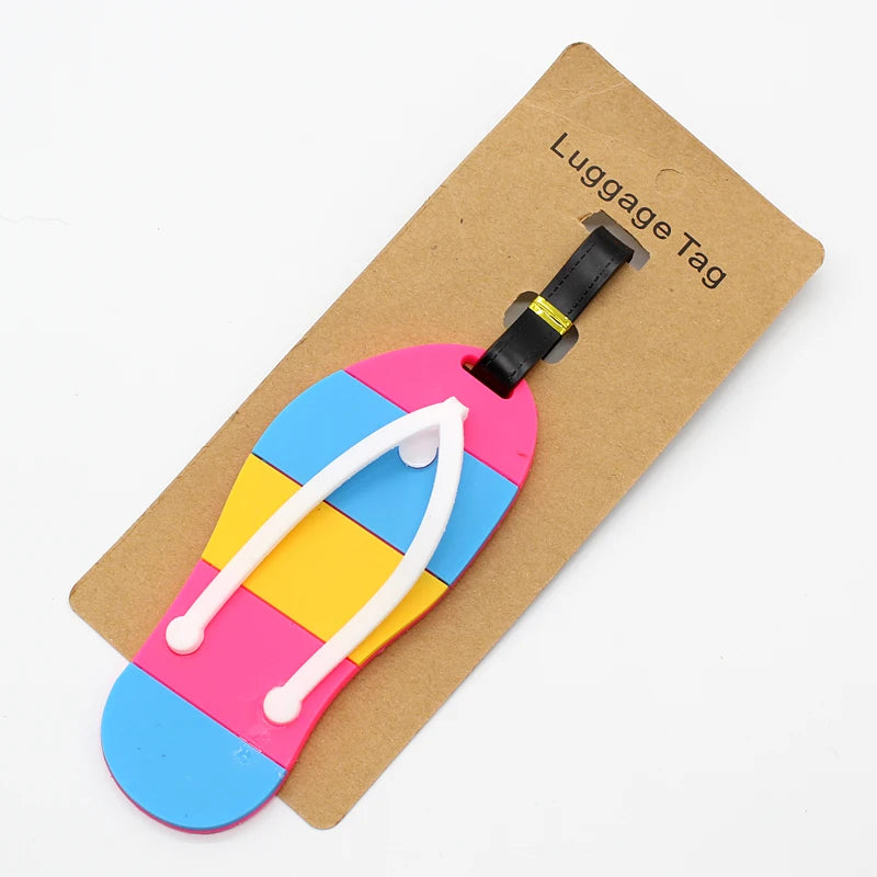 Creative Luggage Tag Travel Accessories Silica Gel Suitcase ID Address Holder Baggage Boarding Tag Portable Label Bags Pendant