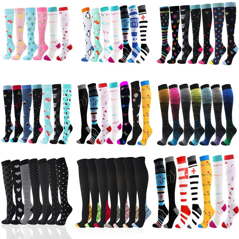 New Compression Socks Wholesale Athletic Best Graduated Medical Nursing Socks Men Women Fit For Running Outdoor Hiking Flight