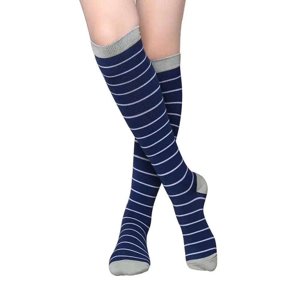 50 Style Antifatigue Unisex Compression Socks Fit for Nurses Flight Travel Medical Varicose Veins Leg Relief Pain Knee Stockings