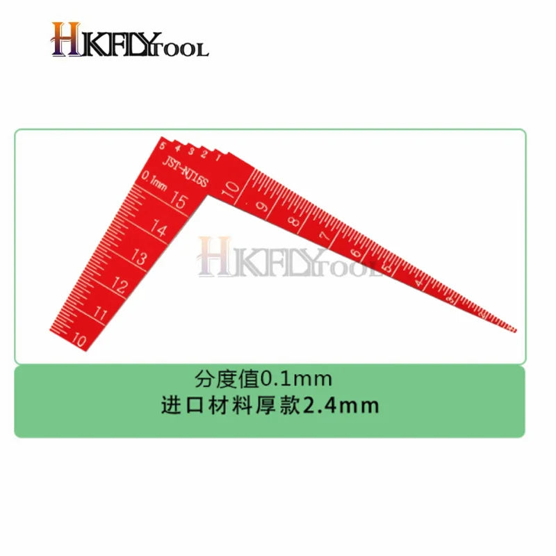 1pcs Japanese MCJBS  plastic feeler gauge 1-15mm Taper Welding Feeler Gauge Gage Gap Ruler Automobile industry Measuring Tools