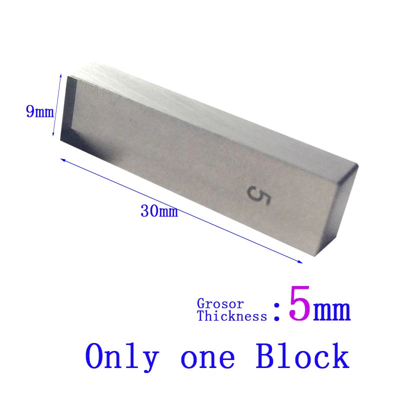 Steel Block Gauge Measure Gage Block Steel Square Gage Block 1mm, 2mm, 3mm, 4mm, 5mm, 6mm, 7mm, 8mm-9mm 100mmSteel Square Gauge
