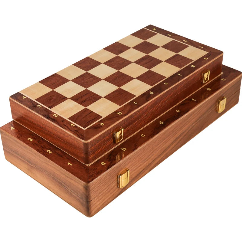 Chess Set Grade Wooden Folding Big 39*39cm Traditional Classic Handwork Solid Wood Pieces Chessboard Gift Board Game