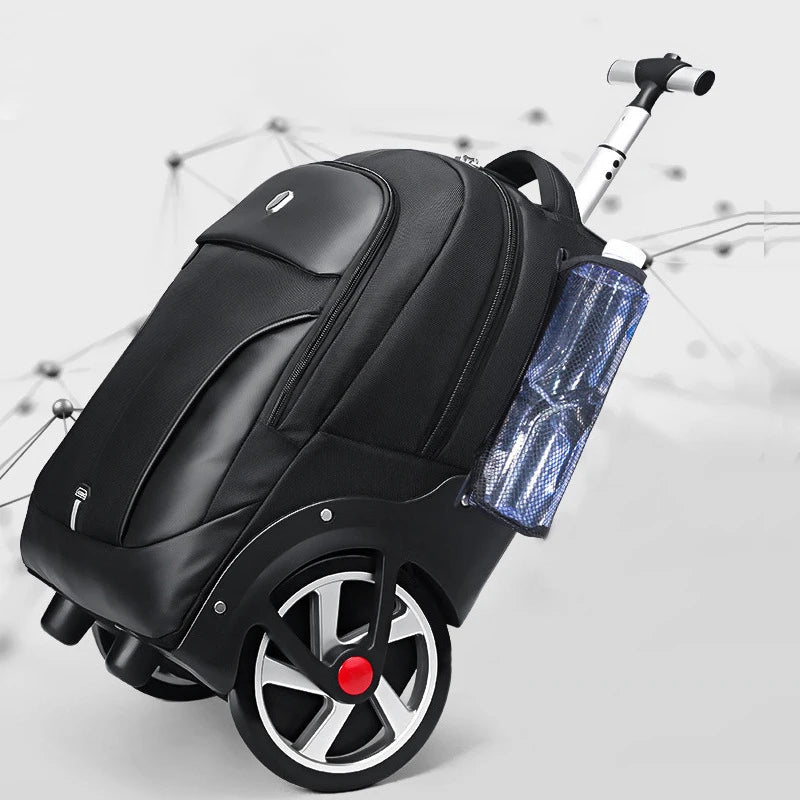 New design trolley rolling luggage big wheel trip shoulder bag travel men/women large-capacity suitcase light boarding valise