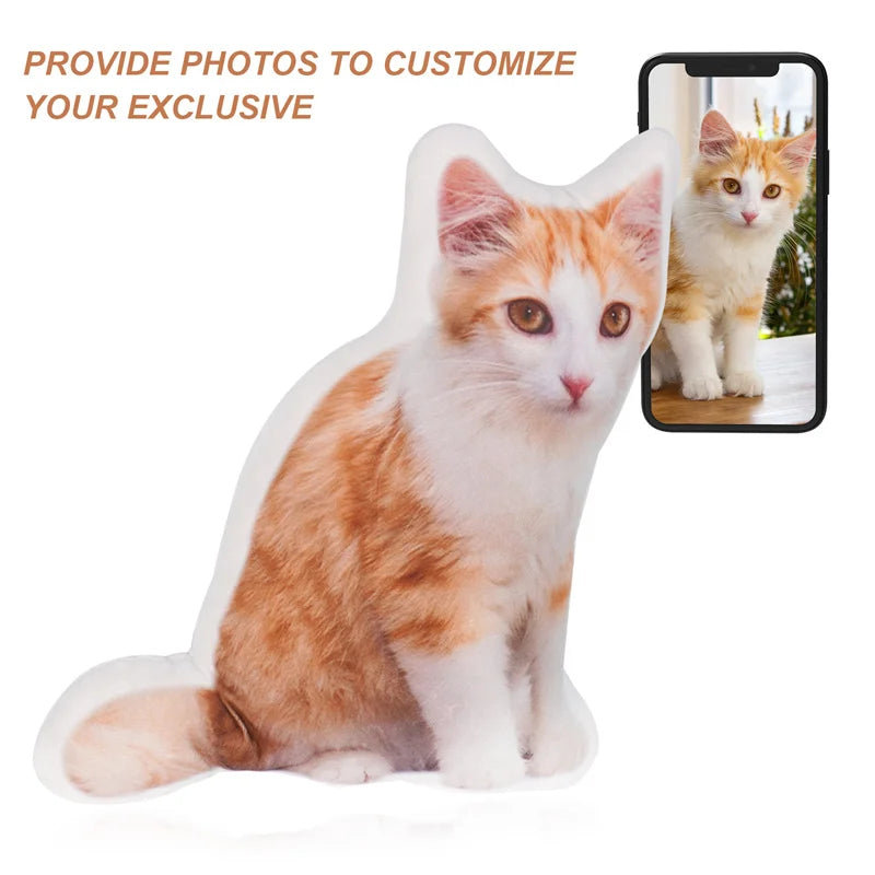 Personalized Photo DIY Pet Cushion Stuffed Animal Pillow Custom Dog Cat Picture Cushion Mother's Day Gift Loss Memorial Gift