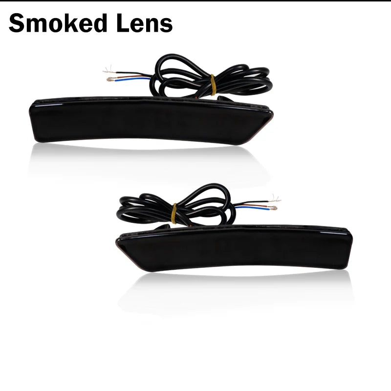Dynamic Amber LED Front Side Marker Turn Signal Lights & White DRL/Driving Lights For Lincoln MKX 2016-2018 & Nautilus 2019-2022