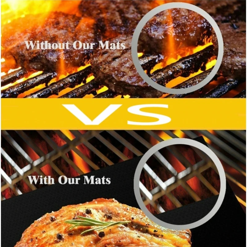 BBQ Grill Mat Barbecue outdoor Baking Non-stick Pad Reusable Cooking Plate 40 * 30cm For Party PTFE  Grill Mat Tools New