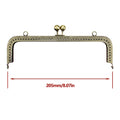 5Pcs 8.5/10.5/12.5/15/18/20.5CM Rectangle Embossing Alloy Metal Kiss Purse Frame Durable Bronze Sewing Clasp For Bag Purse