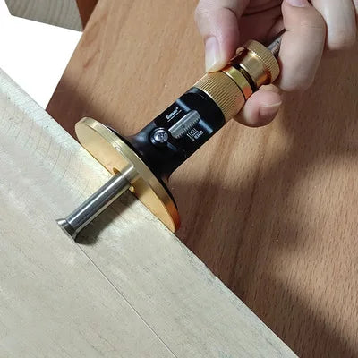 Precision European Scriber Ruler Marking Gauge Fine-tuning Automatic Alloy Line Scribing Depth Measurement Tools