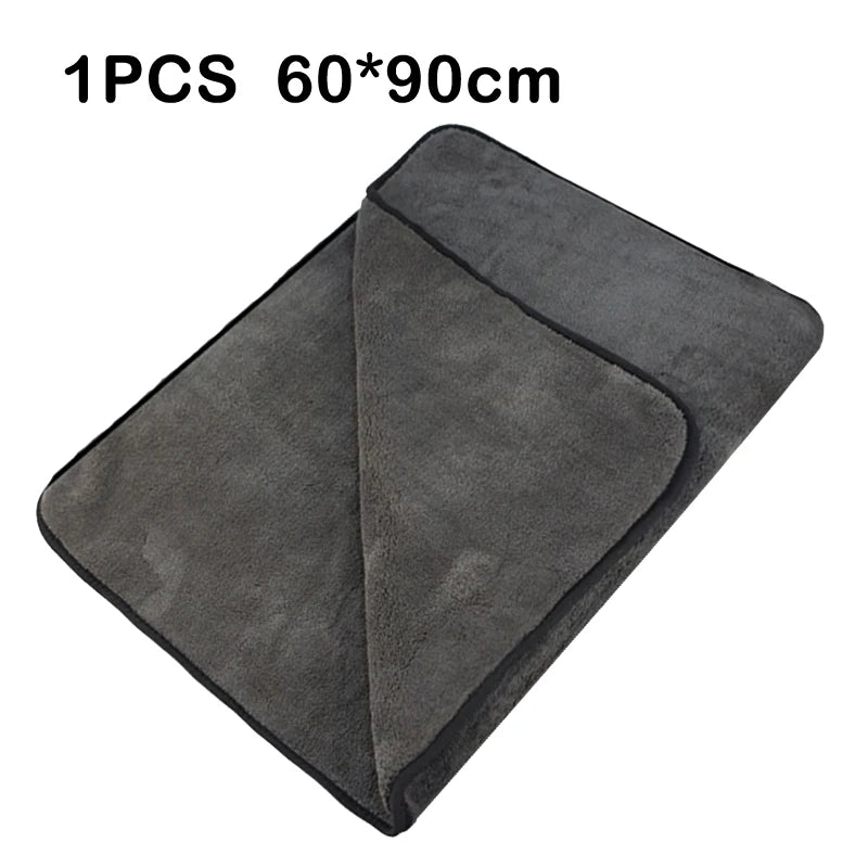 Car Wash Towel 1200GSM Microfiber Towel Car Detailing Microfiber Rag for Car Cleaning Drying Tool Kitchen Washing Accessories