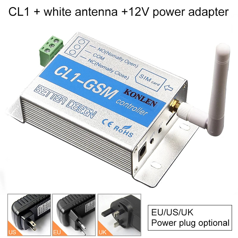CL1 CL4 GSM Relay Controller SMS Call Remote Control Power Switch Home Automation for Gates Electric Door Opener Lock Pump Motor
