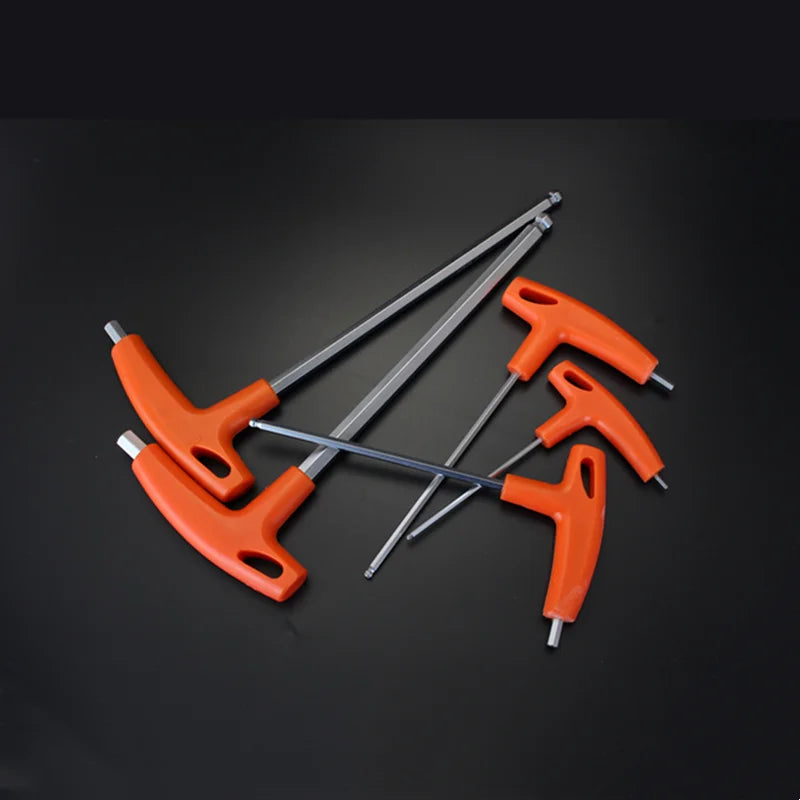 2/2.5/3/4/5/6/8/10mm Flat/Ball Head Hex Key Allen Wrench Hand Tool T-Handle Hex Key Wrench Ball End Allen Hex Key Wrench Spanner