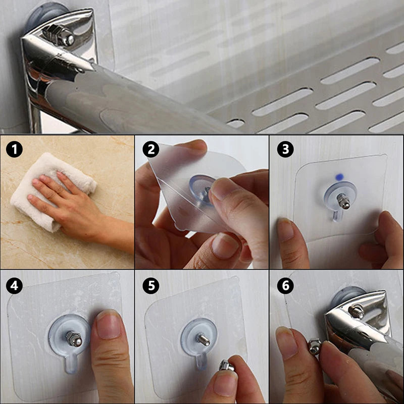 Non-Marking Screw Sticker Punch-Free Self Adhesive Wall Hanging Sucker Screw Stickers Picture Hook Nail Holder Door Hanger Photo