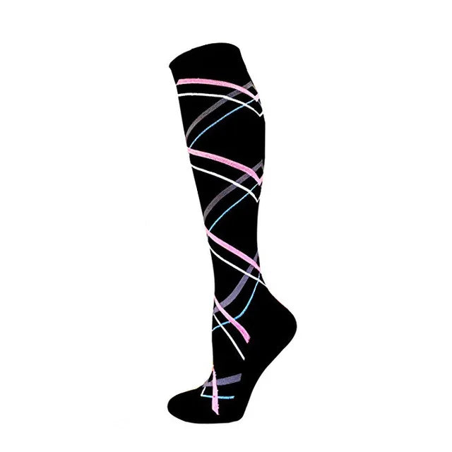 New Compression Socks Fit for Nurse Doctor Varicose Veins Edema Diabetes Travel Flight Hiking Recovery Running Fitness Socks