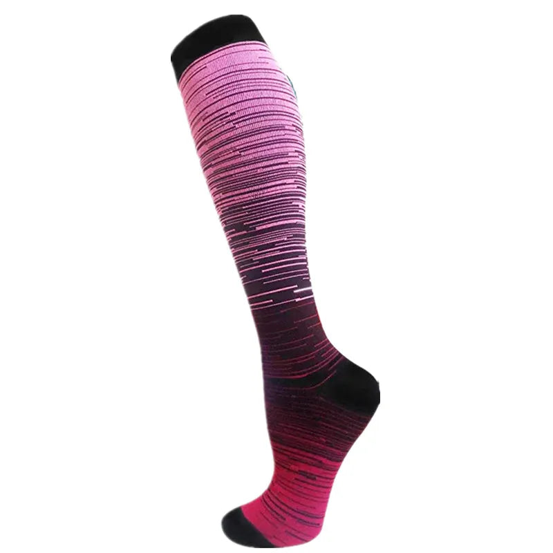 Compression Stockings Blood Circulation Promotion Slimming Compression Socks Anti-Fatigue Comfortable Solid Color Socks