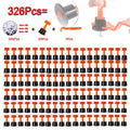 25pcs（300+25+1pcs） Tile Leveling System Tile Leveling Wedges Leveler Alignment Spacers Locator Floor Wall Clamp