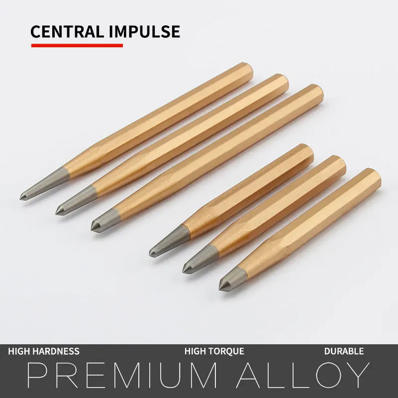 1Pcs Crv High Hardness Center Pin Punch Metal Stainless Steel Wood Indentation Mark Woodworking Tool Bit 4 5 6mm