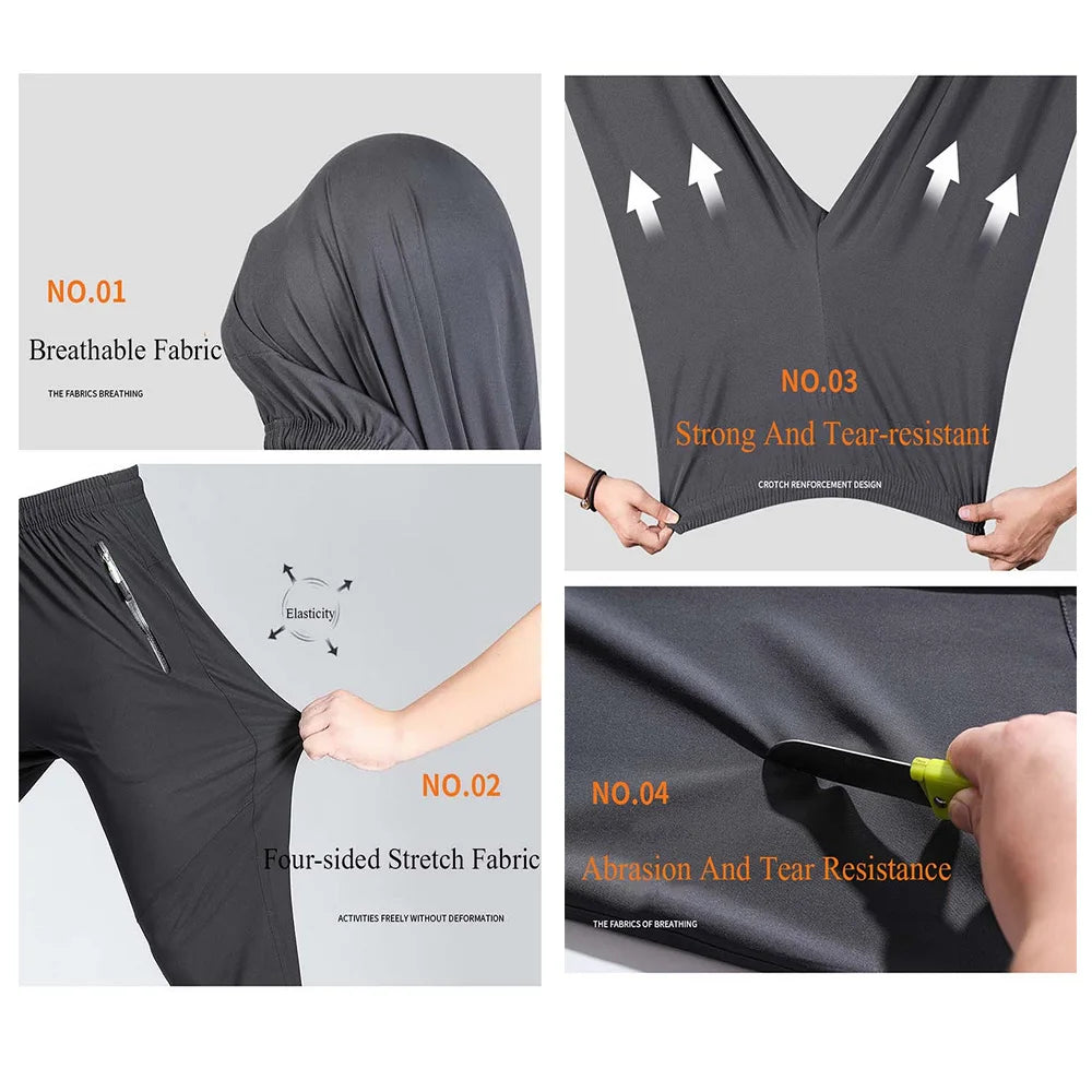NUONEKO Breathable Hiking Pants Men Summer Stretch Quick Dry Outdoor Male Mountain Climbing Fishing Trekking Tourism Trousers