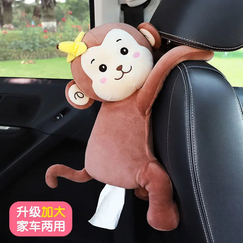 Creative Car Tissue Box Car Hanging Car Armrest Box Drawer Box Cover Cute Car Interior Decoration Products Daquan