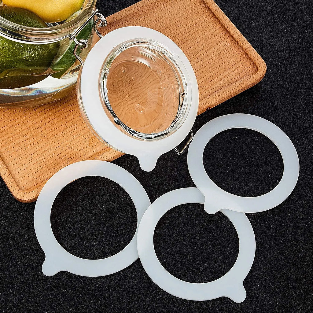 10pc Replacement Rubber Gasket Seal Glass Jar Seal Sealing Ring Silicone Gasket For Clip Top Storage Container Mason Jar Canning