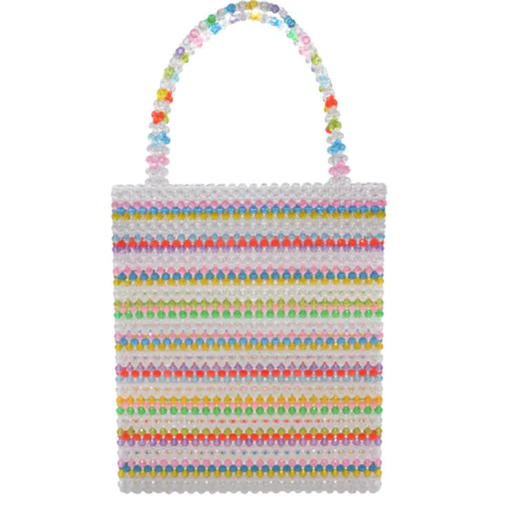 Luxury Pure Hand-woven Beaded Bucket Bag 2019 New Fashion Pearl Beaded Woven Shoulder Messenger Bag Handbags Women Family