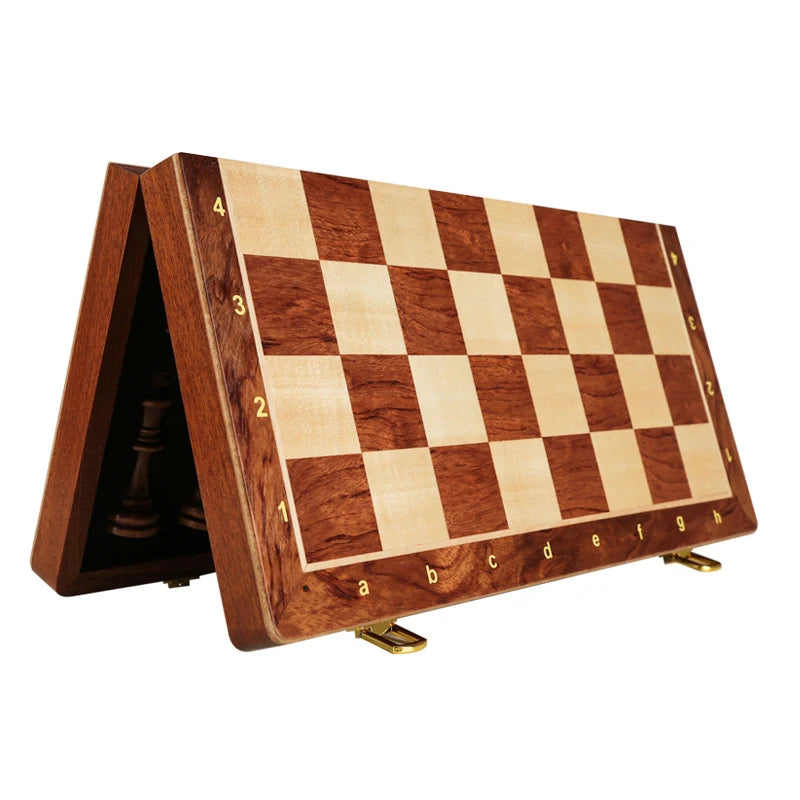 Chess Set Grade Wooden Folding Big 39*39cm Traditional Classic Handwork Solid Wood Pieces Chessboard Gift Board Game