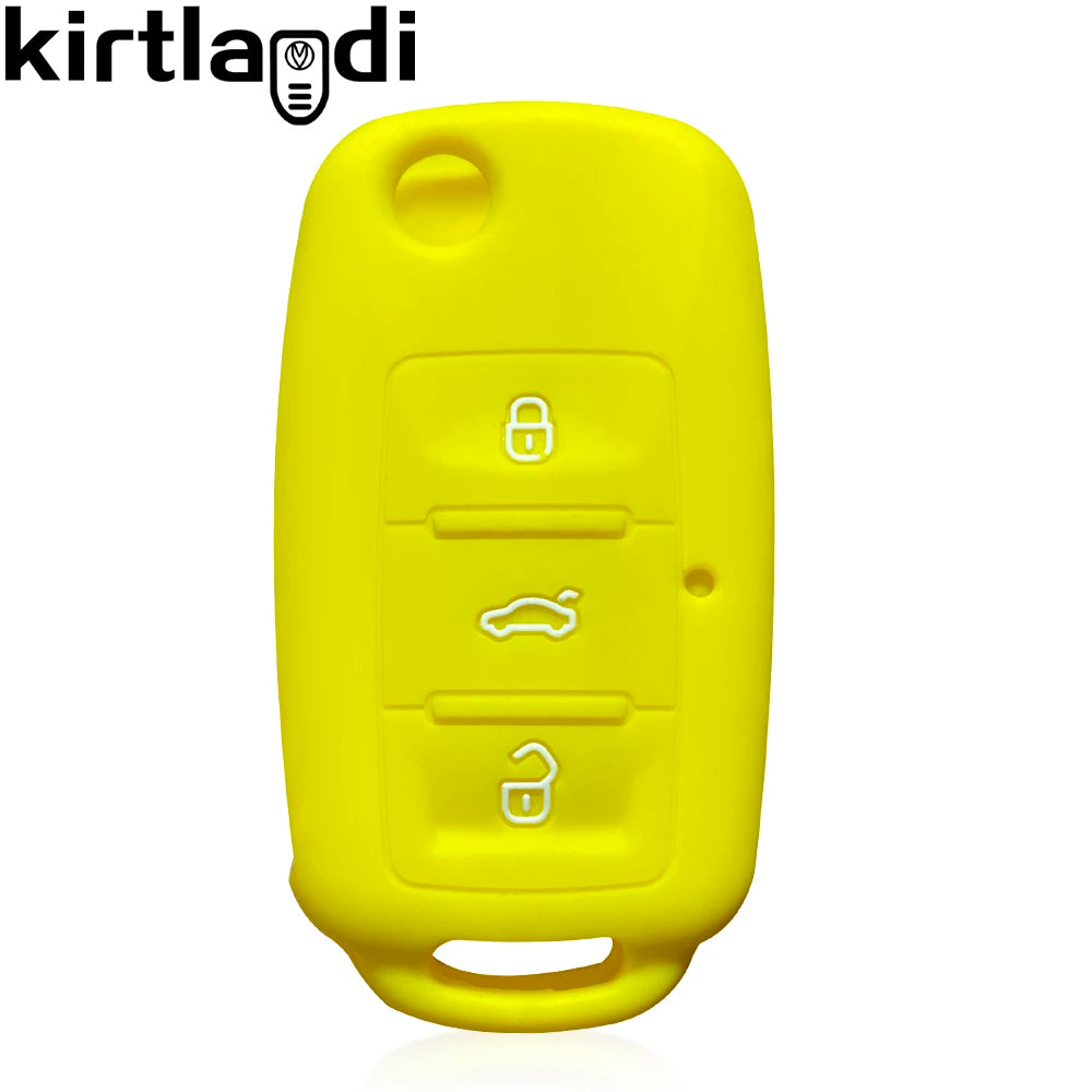 Silicone Case Key Cover Remote Fob Case for Volkswagen VW Bora Polo Jetta Passat B5 Golf 6 Beetle Caddy for Skoda Octavia Ibiza