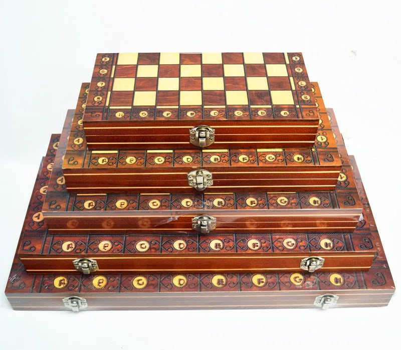 Chess Magnetic Backgammon Checkers Set Foldable Board Game 3-in-1 Road International Chess Folding Choard Draughts Entertainment