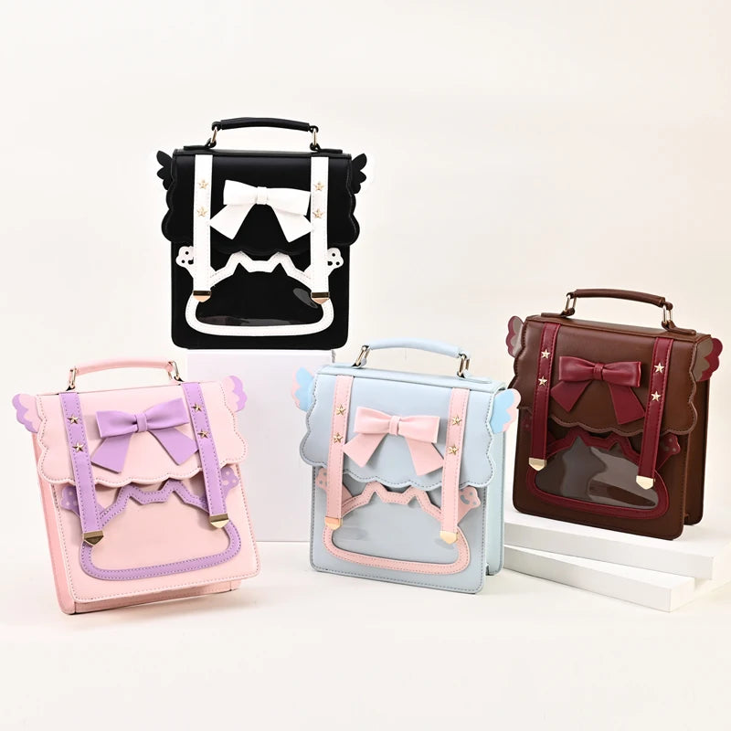 Fashion Ita Bags Luxury Leather Japanese Lolita Girls Crossbody Messenger Bag Lady Uniform Shoulder Handbag School Backpack