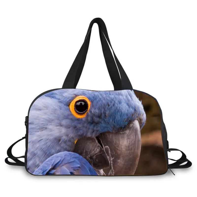 Duffel Bag Travel Bag Colorful Parrot Lizard Cabrite Print for Men Women Valise Sport Gym Bag