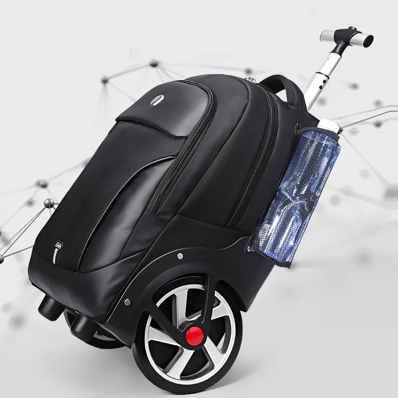 Latest upgrad brand trolley suitcase bag with big wheel trip shoulder bag new travel men/women carry on luggage boarding valise