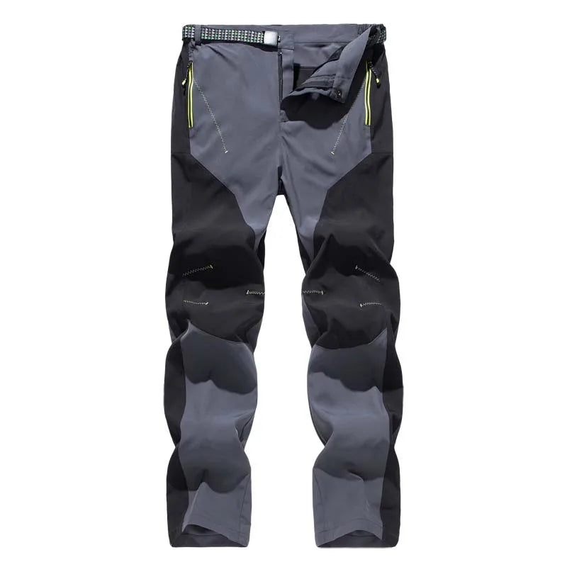 NUONEKO Outdoor Men's Hiking Pants Elastic Breathable Outdoor Camping Fishing Trekking Pants Summer Thin Quick Dry Trousers PN39