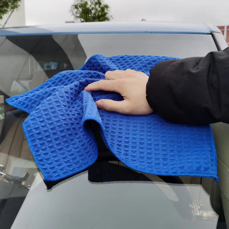 Car 40x40cm Wash Towel Glass Cleaning Wax Polishing Detailing Waffle Weave Towel Car Cleaning Microfiber Cloth Kitchen Cleaner