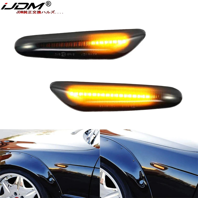 Sequential Flashing LED Turn Signal Side Marker Light For BMW E60 E61 E90 E91 E87 E81 E83 E84 E88 E92 E93 E82 E46 1 3 5 Series