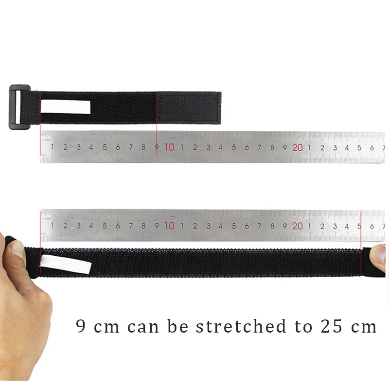 High Quality Nylon Elastic Band Customizable Hook Loop Reverse Buckle Cable Ties Straps Adjustable Magic Sticky Fastener Tape