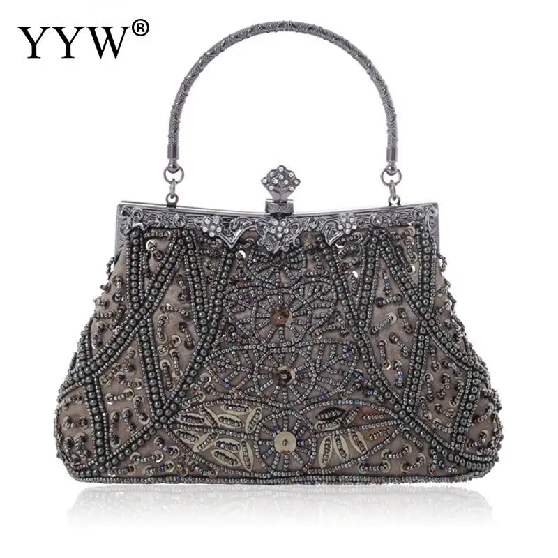 Vintage Handbag Female Luxury Evening Bags Dark Blue Party Purses And Handbags Designer Womens Clutch Crossbody Bags Sac A Main