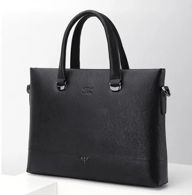 China Brand Septwolves Youth Men quality Handbag Geniune Leather Briefcase Man Business Casual Clutch Bag Soft Leather valise