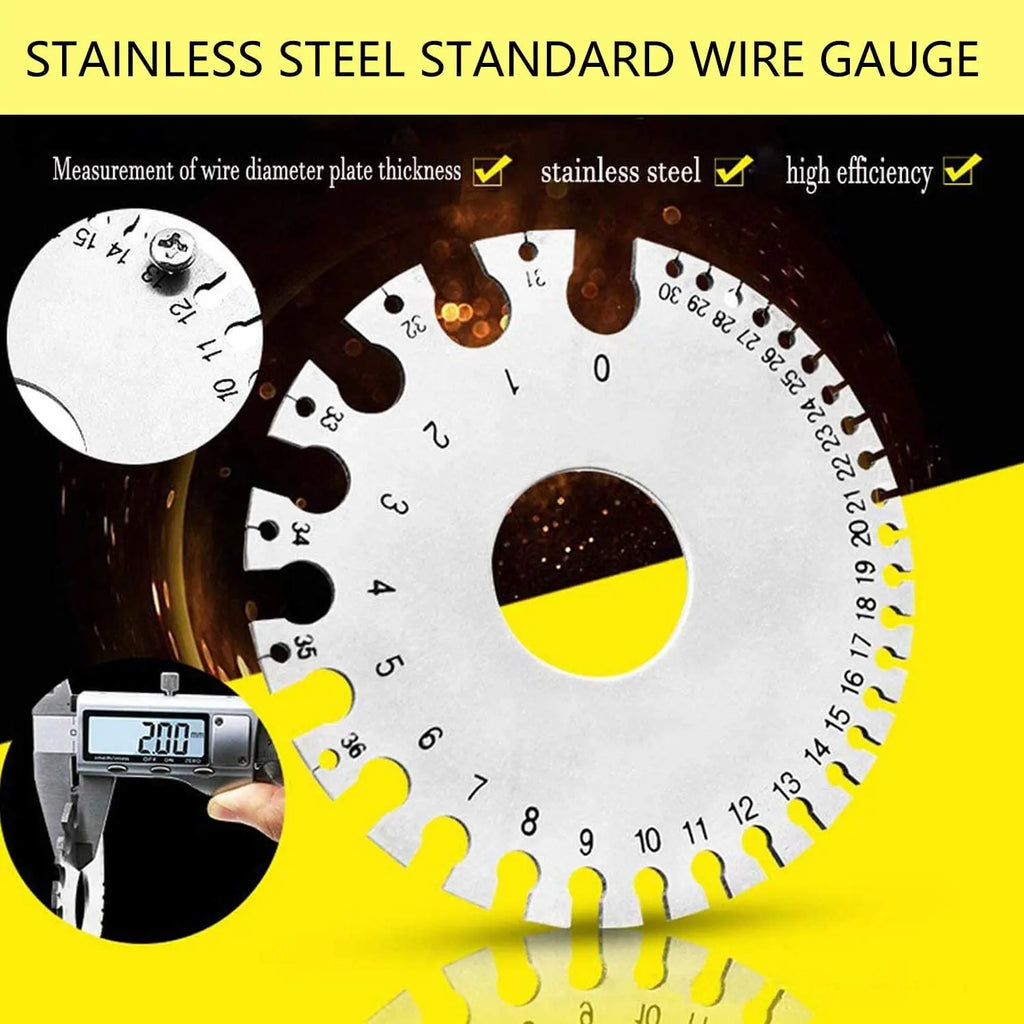 3 Model Metal Welding Gauge Wire Thickness Gauge & Round Dual-Sided Metal Sheet Gauge & 25-3000um Wet Film Comb America Standard