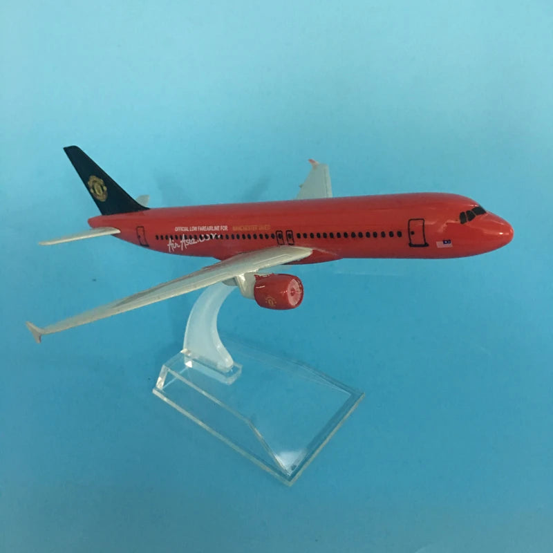JASON TUTU 16cm AirAsia Airbus A320 Airplane Model Airplane Diecast Metal 1/400 Scale Planes