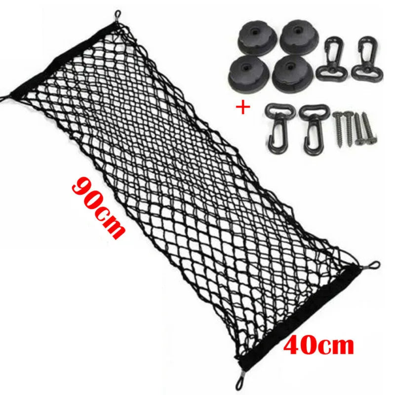 90*40cm Car-styling Boot String Mesh Elastic Nylon Rear Back Cargo Trunk Storage Organizer Luggage Net Holder Auto Accessory