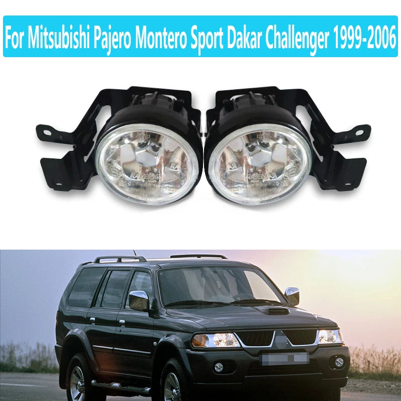 For Mitsubishi Pajero Montero Sport Dakar Challenger 1999-2006 Nativa 1996-2011 Front Bumper Driving Fog light Fog lamp
