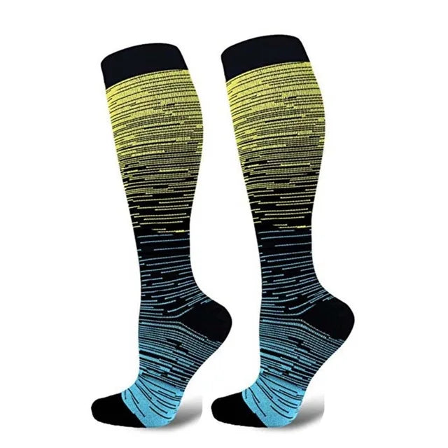 Compression Stockings Blood Circulation Promotion Slimming Compression Socks Anti-Fatigue Comfortable Solid Color Socks