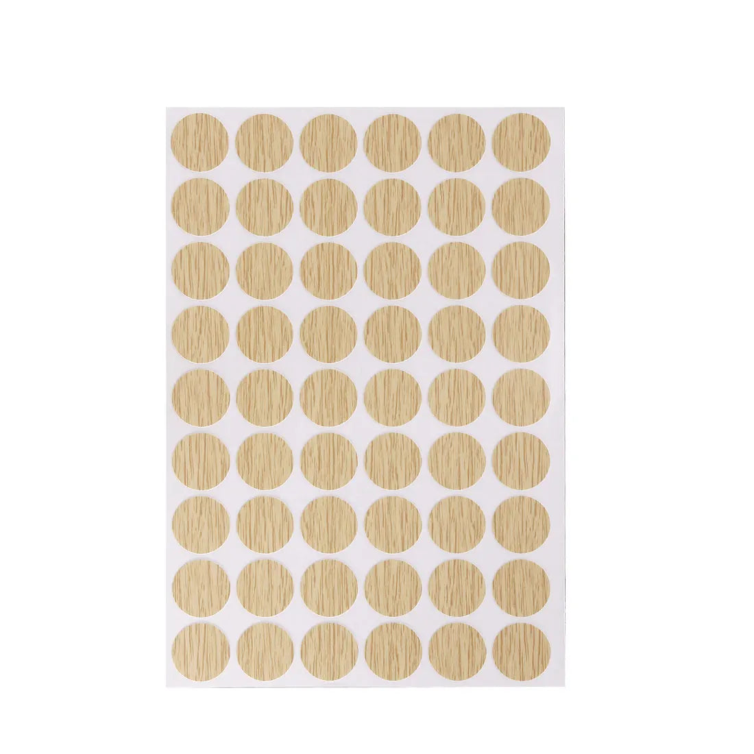 Uxcell 54 in 1 Self-adhesive Screw Hole Stickers,1-Table Self-adhesive Screw Covers Caps Dustproof Sticker 21mm Deep Oak