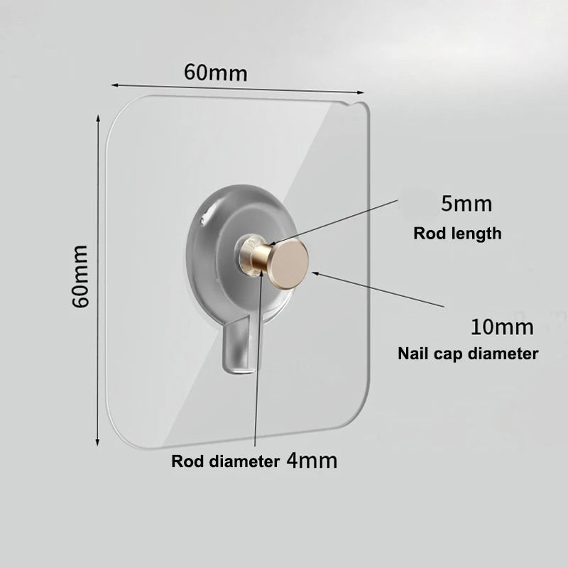 Non-Marking Screw Sticker Punch-Free Self Adhesive Wall Hanging Sucker Screw Stickers Picture Hook Nail Holder Door Hanger Photo