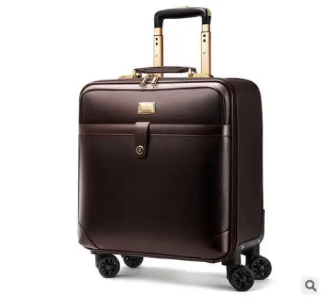 24 Inch Spinner suitcase Travel Rolling Luggage Suitcase Leather Business Spinner Travel Rolling Luggage bag trolley bags wheels