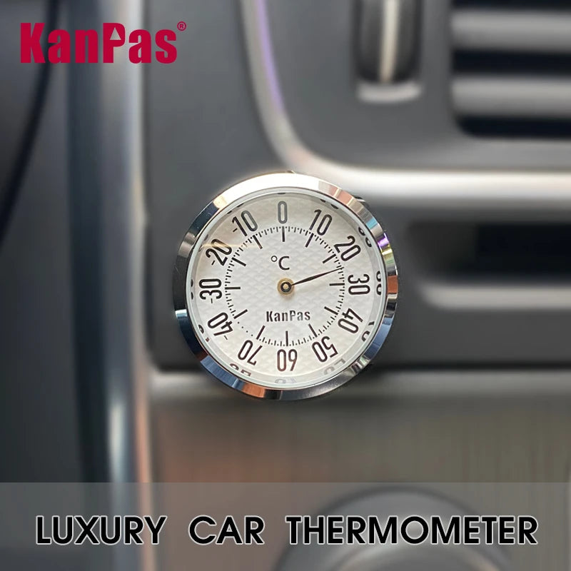 KANPAS Thermometer Hygrometer Mechanical Temperature Humidity Gauge Premium Metal Case No Battery for Car RV Home Outdoor Guitar